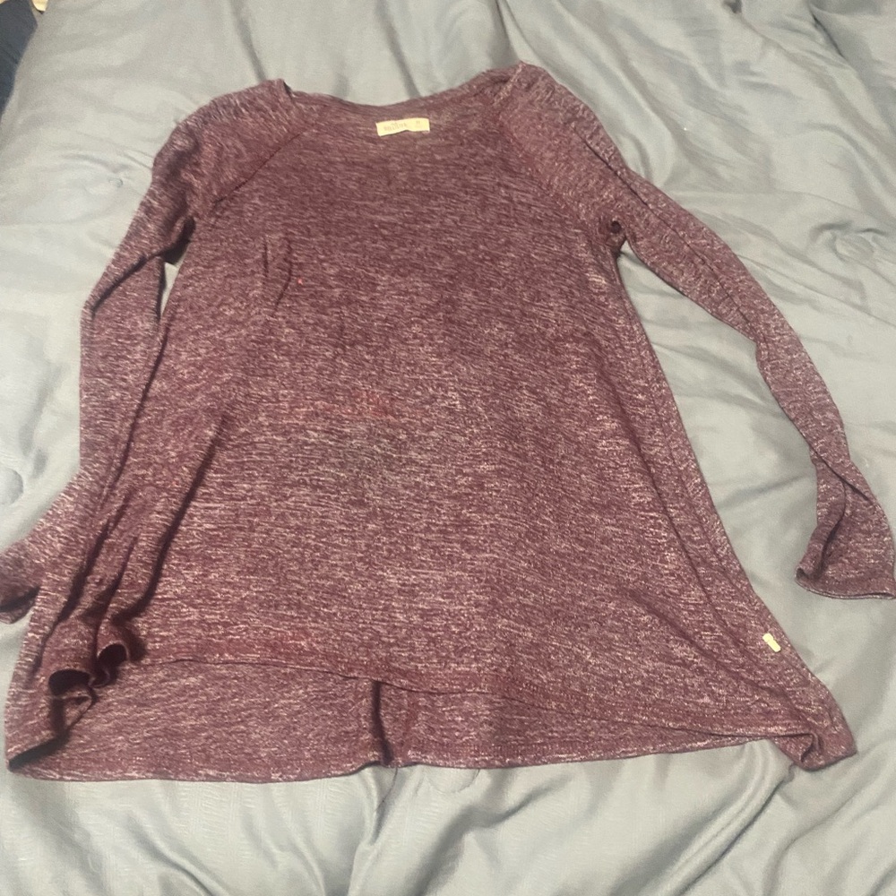Hollister Women's Long Sleeve Tee - Maroon
